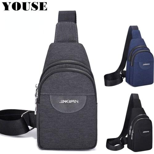 Chest Bag Mens Messenger Sling Fashion Casual Sport Tactical Male Backpack for Small Phone Outdoor Traveling Summer Waterproof