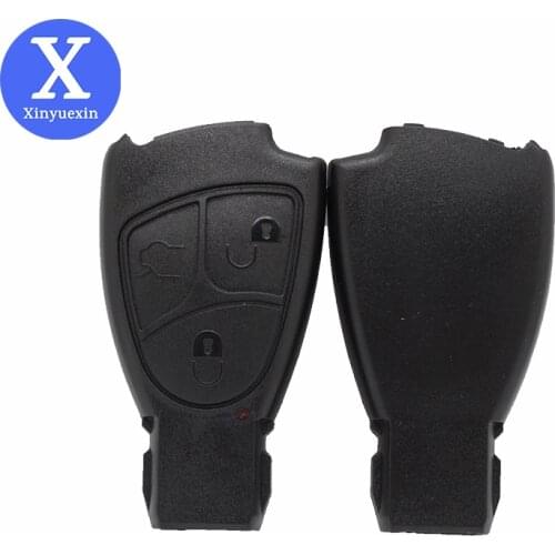 XinYueXin Soft Buttons Key Shell Case For Mercedes Benz B C E S ML SLK CLK Class 3 Buttons Key Shell Fob Cover for mercedes benz