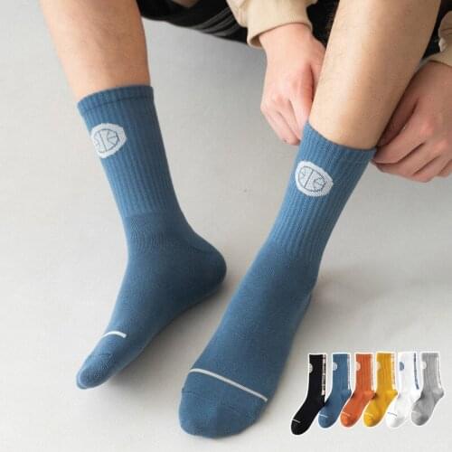 Mens Socks Autumn Spring Striped Solid Color Japanese Basic Retro Fashion Multicolor Daily Socks For Men And Boys