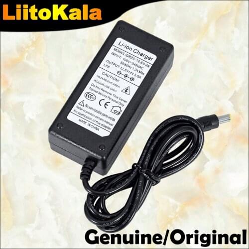 Genuine/Original Liitokala 12.6V 3A Lithium Battery Charger 3 series lithium Cbattery 12V battery charger+US EU AC power cord