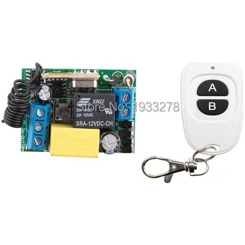 RPWM RF AC 220 V 10 A 1 CH 1* Transmitter 1* Receiver fashion simple black-white remote control