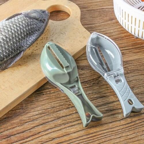 Fish Scale Scraper Plastic Transparent Fish Skin Brush Fish Scale Peeler Fish Skin Brush Scraping Fish Scale Brush Kitchen Tools
