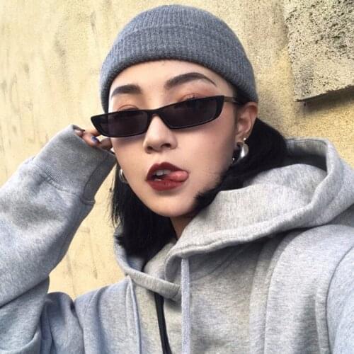 Vintage Rectangle Sunglasses Women Brand Designer Small Frame Sun Glasses Retro Black Eyewear Narrow Glasses Oculos De Sol UV400