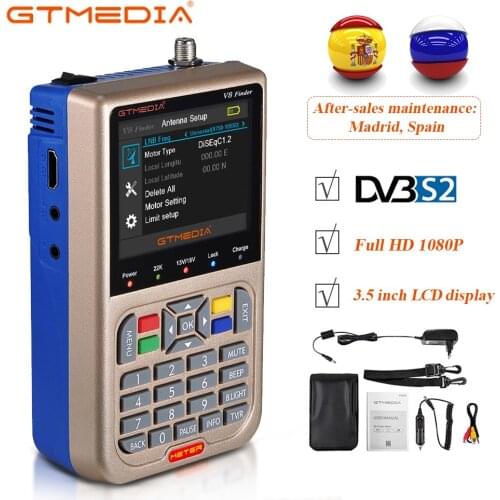 GT MEDIA V8 Finder Meter DVB-S2/S2X Satellite Meter Satellite Finder Satfinder Upgrade By Freesat V8 Finder Digital Sat Locator
