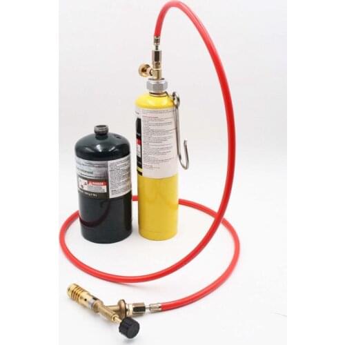 For Mapp Gas Turbo Torch Plumbing Turbo Torch with Hose for Solder Propane Welding Kit