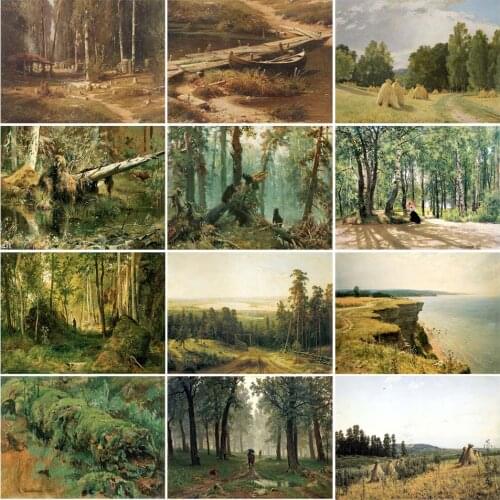 World Famous Painting Scenery Series 5D DIY Diamond Painting Full Square Diamond Round Diamond Mosaic Home Decor