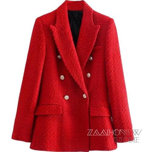 Женские твидовые пиджаки ZAAHONEW China At AliExpress