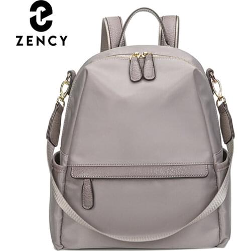 Zency Soft Nylon Backpack Large Capacity Fit IPad Waterproof Womens Rucksack Anti-theft Outdoor Travel Teenager school Bag
