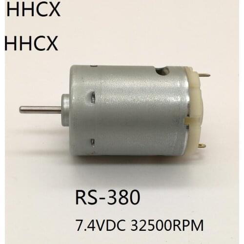 1pcs DC motor 380 7.4VDC 32500RPM vehicle model high-speed DC motor RS-380 Large torque drill parts