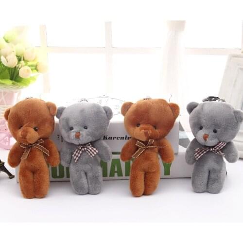 14cm One Piece High Quality Super Kawaii Cute Lovely Teddy Bear Pendant Charm Toy Wedding Decoration Baby