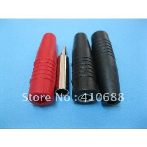 200 Pcs Per Lot Copper Banana Jack For 4mm Banana Plug 2 colors Red and Black Hot Sale High Quality