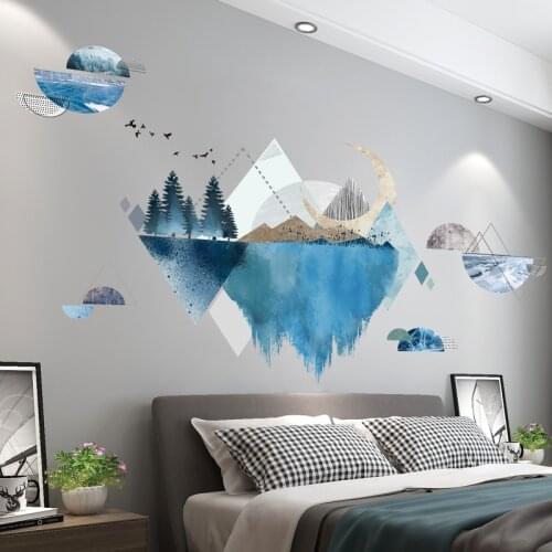 3d bedroom bedside wall sticker tv background wall decoration stickers creative room wallpaper wallpaper self-adhesive