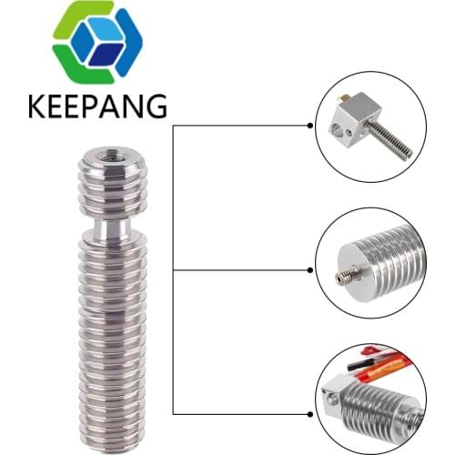 5Pcs Extruder 3D printer E3D V5 V6 Throat HeatBreak Hotend Throat 1.75 or 3.0mm Filament With PTFE All-Metal Feeding Tube Pipes