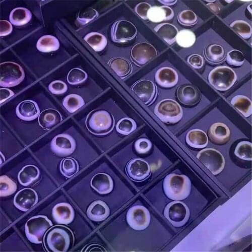 Natural Sheeps Eye Board Beads Agate Round Tibetan Loose Jewelry Accessories Retro DIY Material Ring Pendant Bracelet