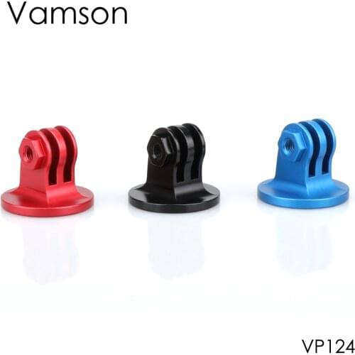 Vamson Accessories for Gopro Hero 8 7 6 5 4 3 Mount CNC Aluminum Alloy Tripod Adapter for Yi 4K for Sjcam Sport Camera VP124