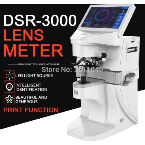 Auto lensmeter Digital lensometer DSR3000Optical focimeter Automatic lens meter 7 inch touch screen UV PD Printing