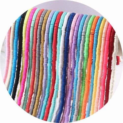 16Inch 6mm Flat Round Polymer Clay Beads Chip Disk Loose Spacer Handmade Beads Diy For Jewelry Making Bracelet Necklace 400pcs