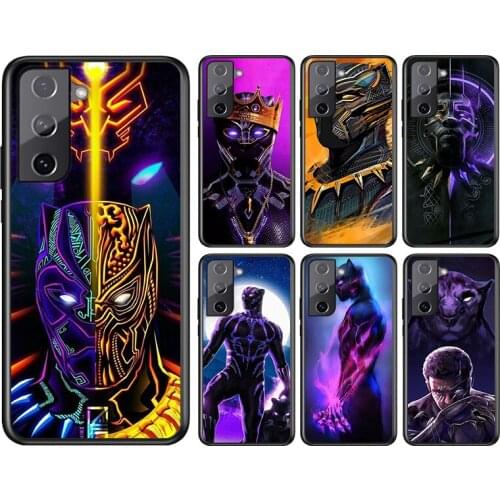 Black Panther Marvel Avengers Super Hero For Samsung Galaxy S21 S20FE S10 S10e S9 S8 S7 S6 Ultra Plus Lite Edge 5G Phone Case