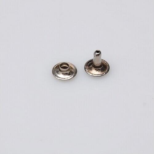 12 mm Dia. Nickel Metal Rivets, Round Cap Double Headed Stud 10 mm Height Silver Purse Feet 1000pcs/lot