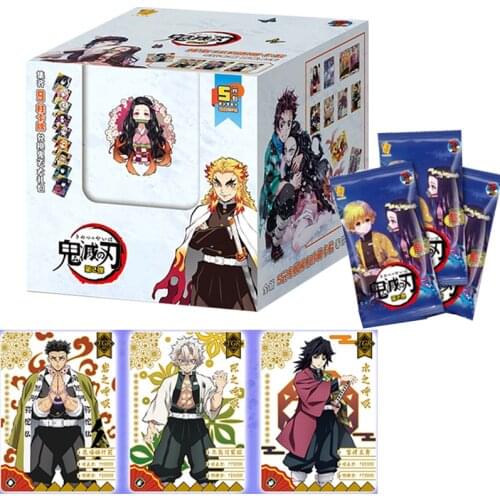 Demon Slayer Game Cards Kimetsu No Yaiba Peripheral Character Table Playing Toys For Family Children Gift