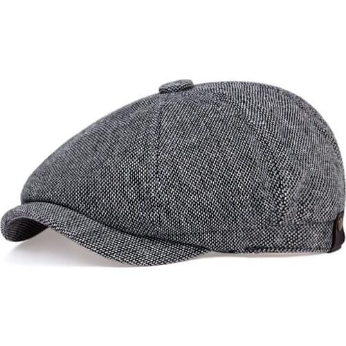 New Unisex Autumn Winter Newsboy Caps Men And Women Warm Tweed Octagonal Hat For Male Detective Hats Retro Flat Caps