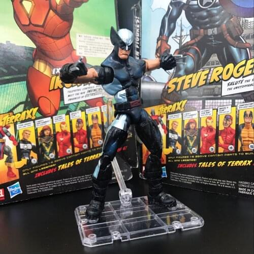 Legends Comic Super Hero X Force Wolfrine Gray Suit With Stand 6" Action Figure Loose