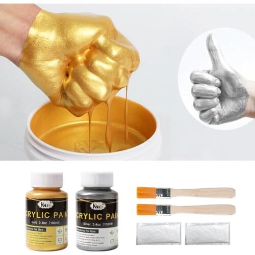 100ml Per Bottle Golden Acrylic Paint DIY Metallic Paint Wall Paint Foguang Gold Waterproof Liquid Hand Painting Pigment