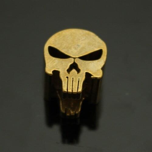 Skull Brass Knife Beads Pendant Rope Copper Knife Lanyard Fall Rope Outdoors Knife EDC Knife Pendant Brass Pendant Multi Tools