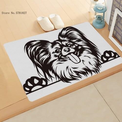 Pet Dog Small Doormat Cartoon Pug Doormat Lovely Kawaii Floor Rug For Bedroom Floor Carpet Home Textile Floor Mat Decoration