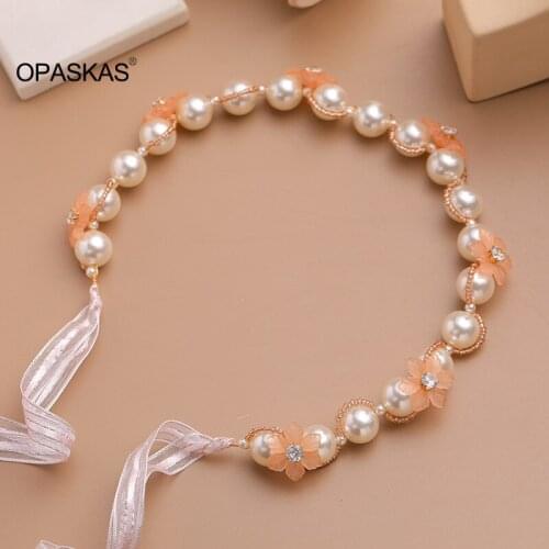 Korean Fashion Super Fairy Flower Head with Earrings Set Handmade Pearl Bride Jewelry Wedding Hair Accessories PT