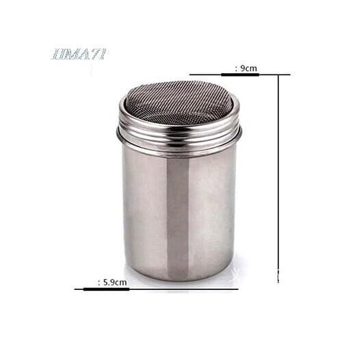 Stainless Steel Chocolate Shaker Cocoa Flour Salt Powder Icing Sugar Cappuccino Coffee Sifter Lid Hot Sale