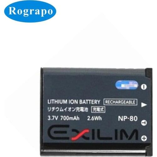 New 700mAh Li-ion NP-80 NP-82 Camera Battery For CASIO EX-S8 ZS5 ZS6 ZS100 N10 N20 ZS160 ZS220 H5 Z280 Z37 N1 Z28 Z27 Z270 H60
