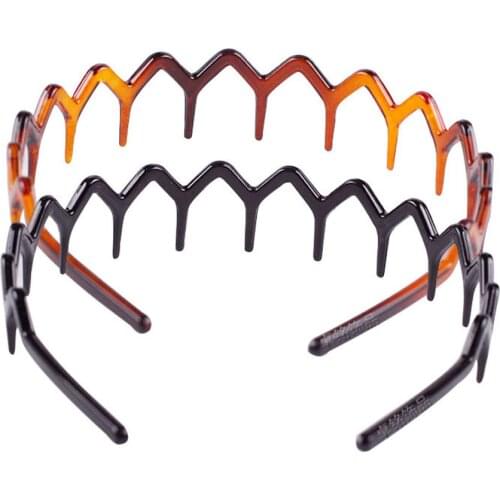 1Pcs Men Women Unisex Hair Comb Zigzag Band Notched Headband Sport Headband Hairband Fashion Anti-slip Hairband For Face Washing