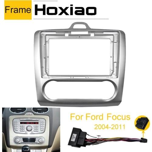 2 Din Car Radio Fascia Frame Fit for Ford Focus 2 S-Max 2005-11 Car DVD GPS Panel Dash Kit Trim Bezel Fascias Installation Frame