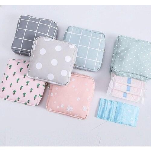 Small Coin Card Holder Wallet Cute TTravel Sanitary Pad Organizer Holder Napkin Towel Bags Girls Coin Money Card Bag Purses