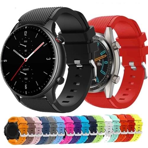Silicone Watchband Strap for Xiaomi Huami Amazfit Gtr 2 / 47mm Bracelet Band Sport Replacement Wristband Correa for gtr2