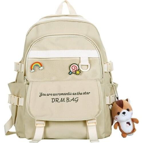 2021 Fashion Schoolbag Backpack for Men and Women Water Repellent Waist Fixed Buckle