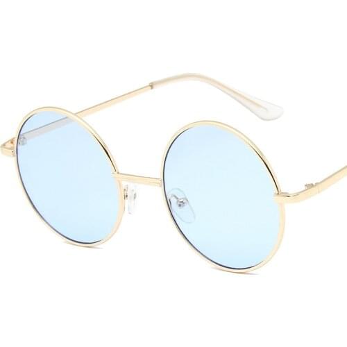 JAXIN Okulary Retro Round Sunglasses Men Fashion wild Sunglasses Women brand design trend cute goggles UV400 lentes de sol mujer