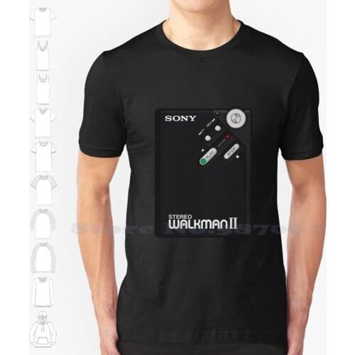 Sony Walkman Wm-2 Inspired Design In Black. Cool Design Trendy T-Shirt Tee Grafx Gear Vapor Wave Vaporwave Sony Walkman No