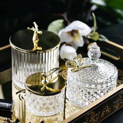 Retro Glass Storage Jar with Lid Candy Creative Christmas Food Snacks Tea Spice Cereal Container Kitchen Storage Jar Decoration