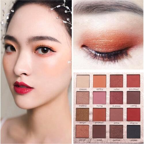 Celebrity Style Colorful EMI Gold Foil 16-Color Eyeshadow Does Not Fade Beginners Easy on the Makeup