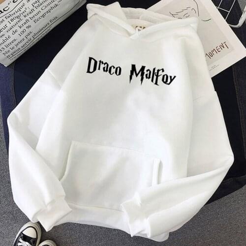 Draco Malfoy Cartonn Hoodie Women Warm Hoodies Cool Streetwear Fashion Fleece Sweatshirt Oversized Casual Sudaderas Para Mujer