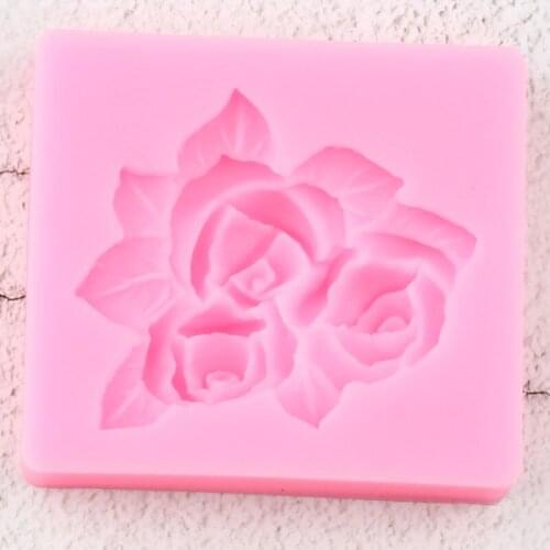 Rose Flower Silicone Molds Leaves Cookie Baking Cupcake Topper Fondant Cake Decorating Tools Candy Clay Chocolate Gumpaste Mould