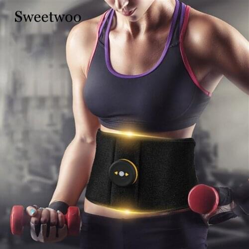 Muscle Vibration Abdominal Fitness Trainer Massager Waist Support EMS Fat Burning Stimulator For Body Slimming Belt Weight Loss