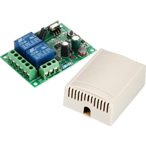 433MHz Universal Wireless Remote Control AC220V 2CH RF Relay Receiver And Transmitter For Universal Garage Door And Gate Control