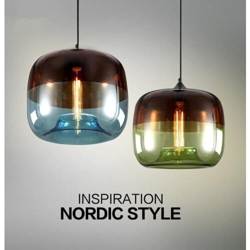 Retro Stained Glass Pendant Light Minimalist Restaurant Cafe Bar Pendant Lights Creative Personality Living Room Bedroom Lamp