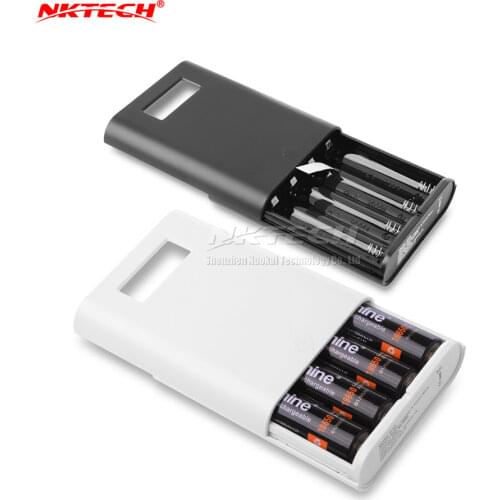 NKTECH E3S External Power Bank 18650 Battery USB LCD Charger Box 4-Slots For Mate 20 P20 Pro iPad Air iPhone XS 7 8 Tablet Cell