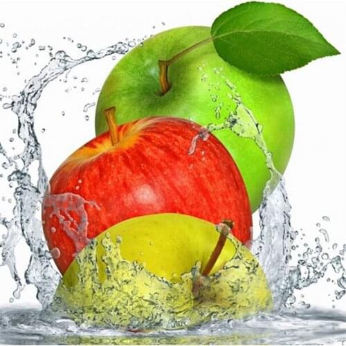 Needlework Diy Diamond Painting Fruit Set Diamond Embroidery 100% Full Square Resin Drill Mosaic Water Apple 5D Cross-Stitch
