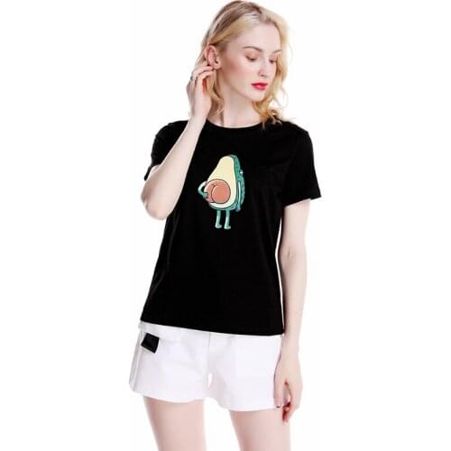 Women Shirt Korean Cartoon Kawaii Green Fruit Print Shirts With Short Sleeves Womens Small Fresh Casual Womens Tops And Tshirts