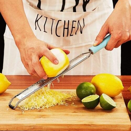 1Pcs Citrus Lemon Zester & Cheese Grater - Parmesan Cheese, Lemon, Ginger, Garlic, Vegetables, Fruits